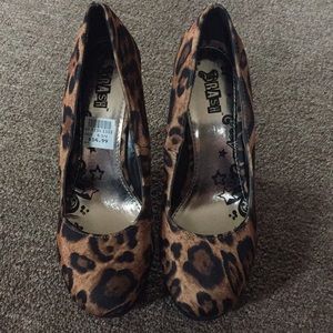 Cheetah print wedges